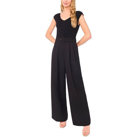 Ted Baker Womens  V-Neck Jumpsuit, Black - Picture 1 of 4